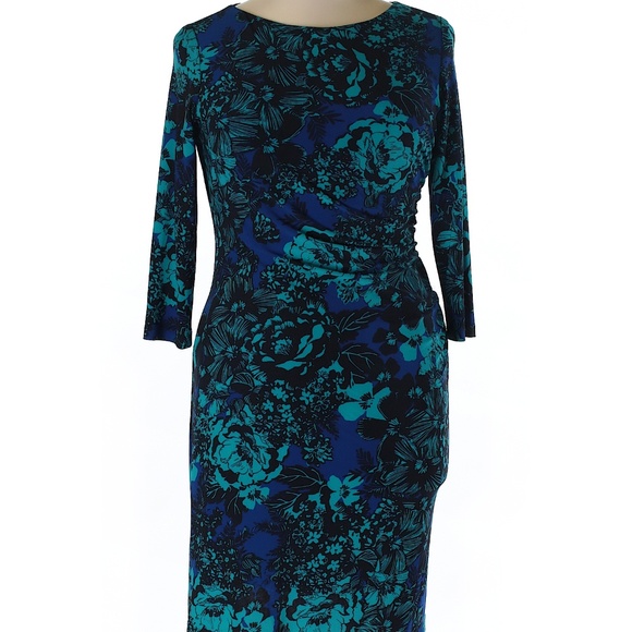 Chaps Dresses & Skirts - Magnificent Royal Blue Floral Dress